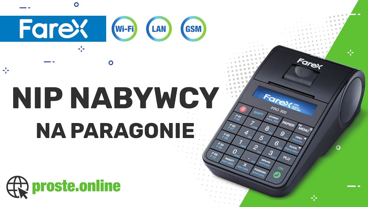 Farex PRO - NIP nabywcy na paragonie